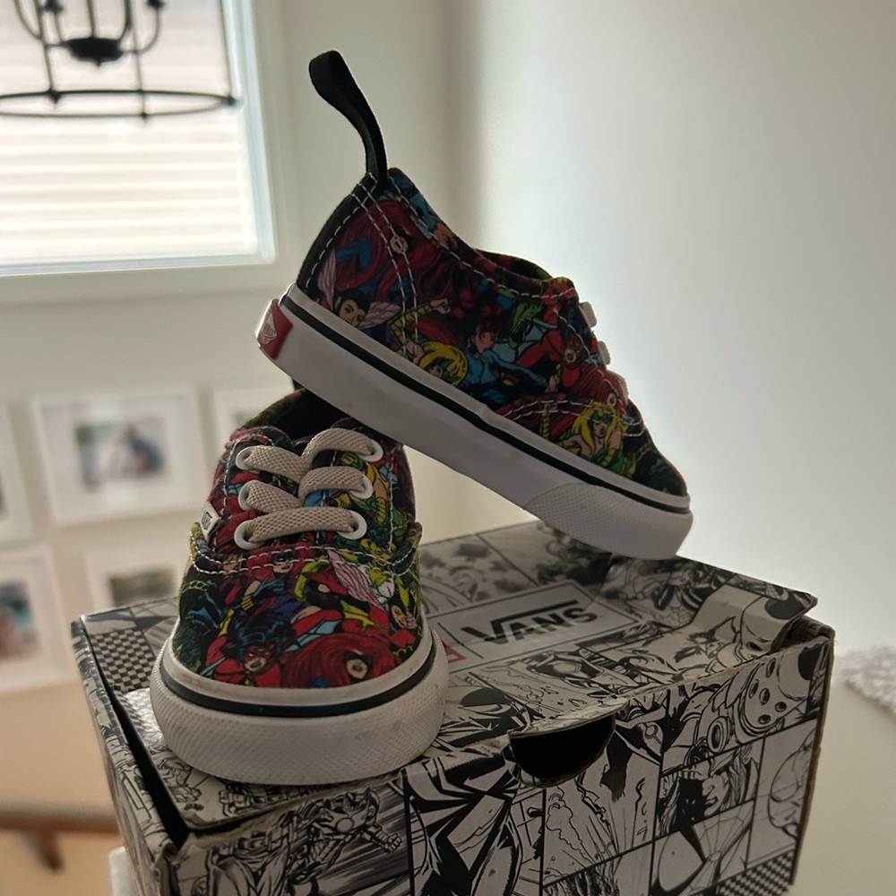 Marvel X Vans Toddler sneakers.